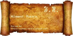 Wimmer Maura névjegykártya